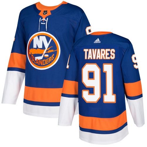 Adidas NEW York Islanders 91 John Tavares Royal Blue Home Authentic Stitched Youth NHL Jersey